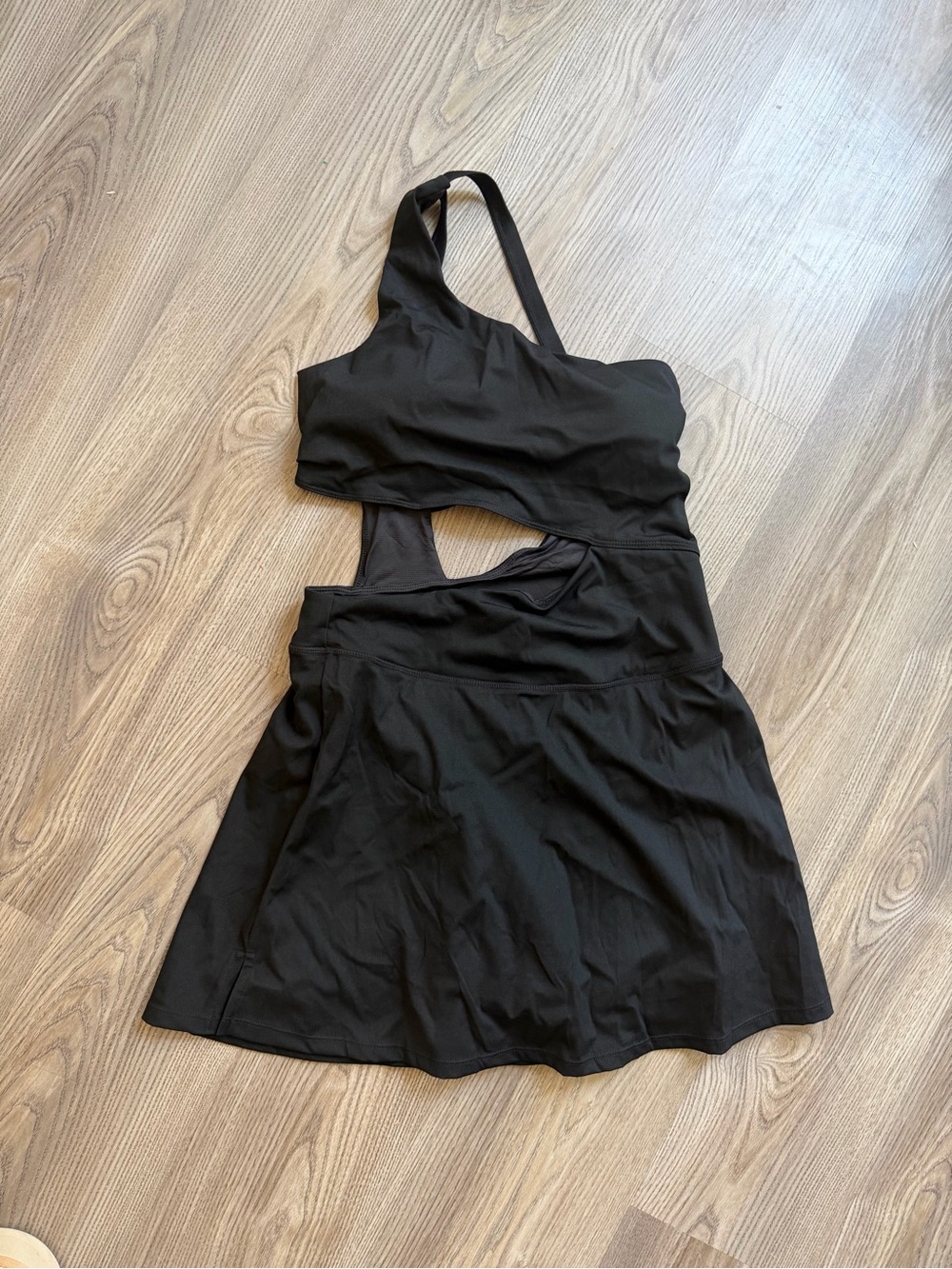 Amazon One-Shoulder Black Cutout Dress